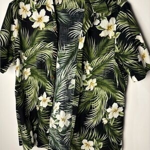 Tropical Floral Men's Casual Button Down Shirt